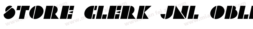 Store Clerk JNL Oblique字体转换